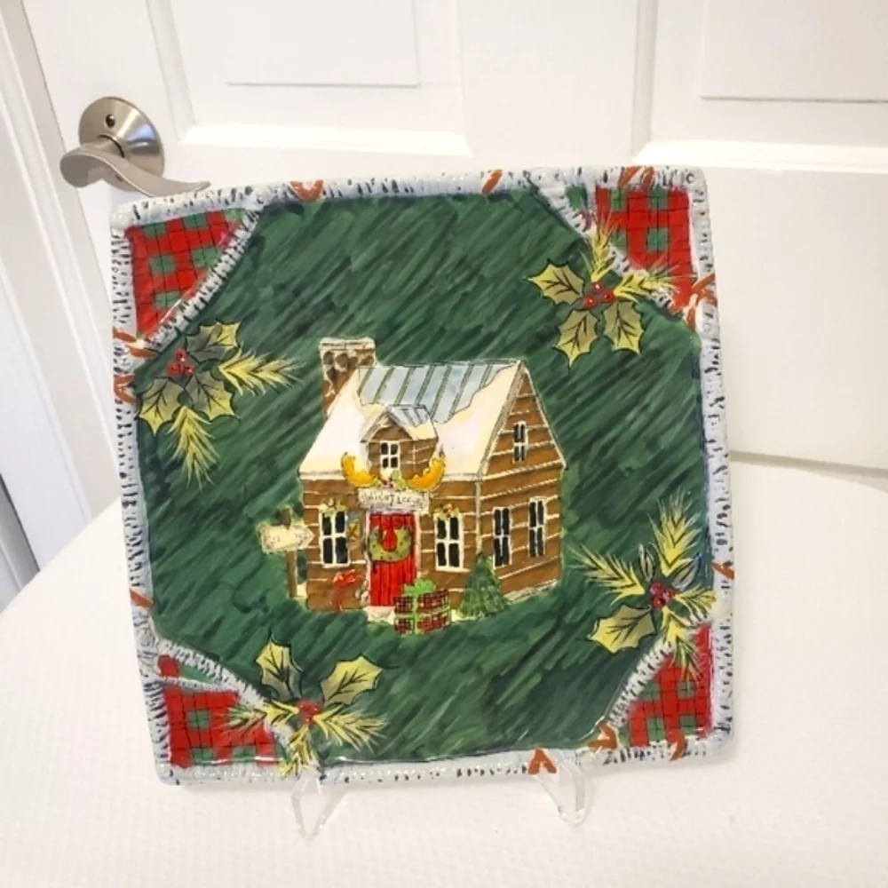 Certified International, Susan Winget Holiday Lodge Serving Plate 11.5